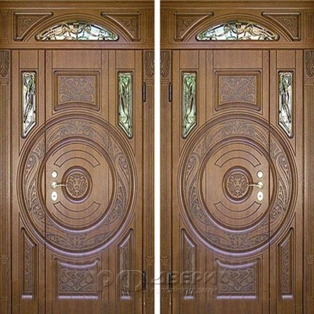 Входная дверь с боковой фрамугой Министр (Дуб мореный)