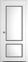 Межкомнатная дверь София ПО (Эмаль белая/Мателюкс графит)
