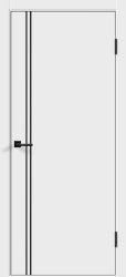 Межкомнатная дверь Альтекс-2 кромка AL-Чёрная ПГ (Белый)