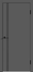 Межкомнатная дверь Альтекс-2 кромка AL-Чёрная ПГ (Графит)