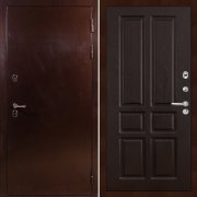 Входная металлическая дверь Термо Сибирь (Антик медный/Ясень шоколад №88)