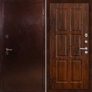 Входная металлическая дверь Термо Сибирь (Антик медный/Винорит дуб темный №83)