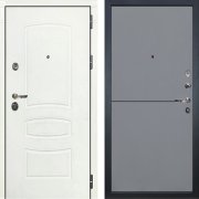 Входная металлическая дверь Лекс 3К (Белая шагрень/Стоун графит №126)
