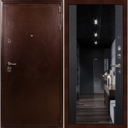 Входная металлическая дверь Цезарь 5А (Антик медный/Чёрный кварц тонировка №117)