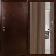 Входная металлическая дверь Цезарь 5А (Антик медный/Дуб тангент коньяк №130)