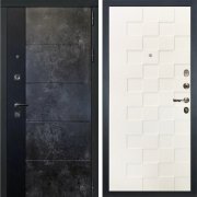 Входная металлическая дверь Легион (Грей стоун/Белая шагрень квадро №71)