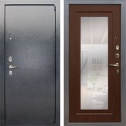 Входная металлическая дверь Лекс 3 букле (Серый/Зеркало береза мореная №30)