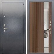 Входная металлическая дверь Лекс 3 букле (Серый/Дуб тангент коньяк №130)