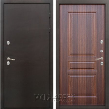 Входная металлическая дверь Термо стандарт (Антик медь/Дуб коньяк)