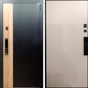 Входная металлическая дверь Конструктор Smart lock Y23 (Шагрень черная/Белый мат)