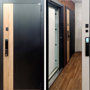 Входная металлическая дверь Конструктор Smart lock Y23 (Шагрень черная/Зеркало)