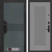Входная металлическая дверь Смартлаб 30 (Веллюто Верде/Серый рельеф софт)
