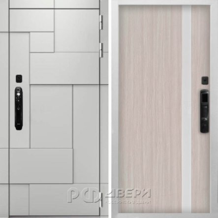 Входная металлическая дверь Tetris (Вайт/6S Белая лиственница)
