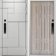 Входная металлическая дверь Tetris (Вайт/15 Дуб крем)