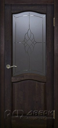Межкомнатная дверь из массива ольхи Лео ПО (Венге)