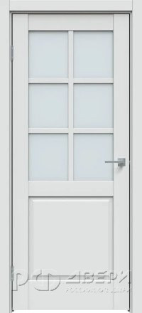 Межкомнатная дверь 638 ПО (Дарк Вайт/Сатинато)