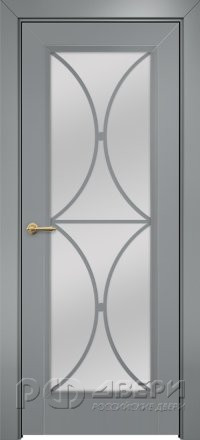 Межкомнатная дверь Шанель 1 ПО (Эмаль Ral 7040/Сатинат)