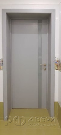 Межкомнатная дверь Верона ПО (Эмаль белая/Триплекс черный)