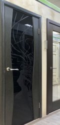 Межкомнатная дверь Грация ПО (Эмаль белая/Со стеклом белый Триплекс)