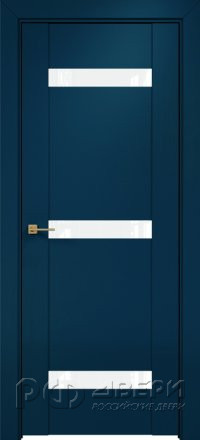 Межкомнатная дверь Парма 3 ПО (Эмаль Ral 5001/Лакобель белый)