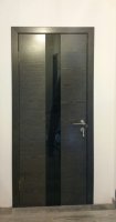 Соната ПО (Эмаль чёрная патина серебро/Со стеклом чёрный Триплекс)