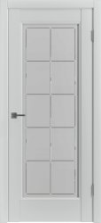Межкомнатная дверь Эмалекс 1 ПО (Эмалекс серый/Кристалл кросс)