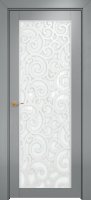 Сорбонна ПО (Эмаль RAL 7040 по ясеню/Со стеклом белый Триплекс Решётка №1)