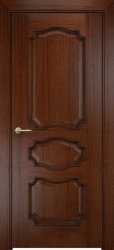 Межкомнатная дверь Барселона ПГ (Красное дерево/Черная патина)