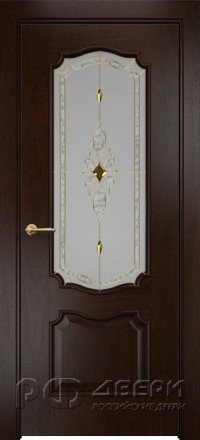 Межкомнатная дверь Венеция ПО (Палисандр/Витраж Бевелс)