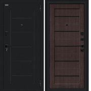 Входная металлическая дверь Борн SBlack (Букле черное/Wenge Melinga)