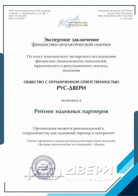 Экспертное заключение финансово-аналитической оценки